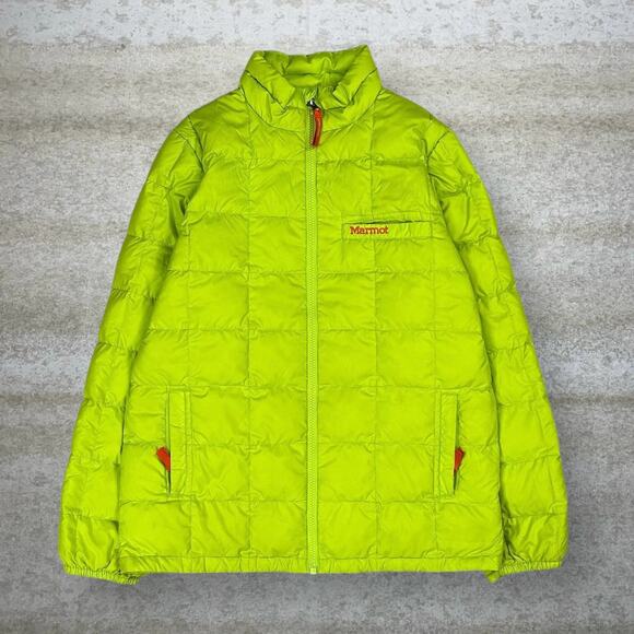 Marmot Other - Vintage Y2K Marmot Puffer Jacket Youth XL Electric Green Polyester Full Zip